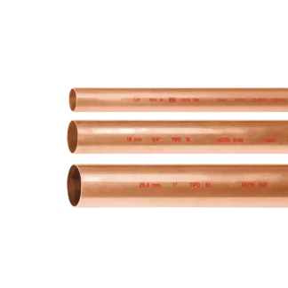 Tubo de Cobre Tipo M de 6 Metros para Agua Fría y Caliente