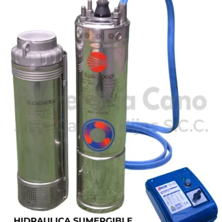 Kit Bomba Sumergible Pedrollo 4SR33G/10-F 1HP Completo (Hidráulica + Motor + Tablero)