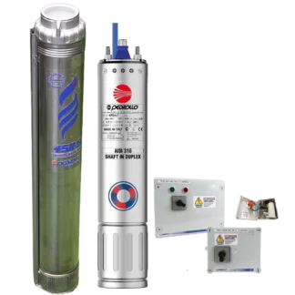 Kit Bomba Sumergible Pedrollo 4SR45G/50 5.5HP Completo (Hidráulica + Motor + Tablero)