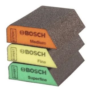 Juego de 3 esponjas de lijado Bosch EXPERT S470 Combi con borde redondeado