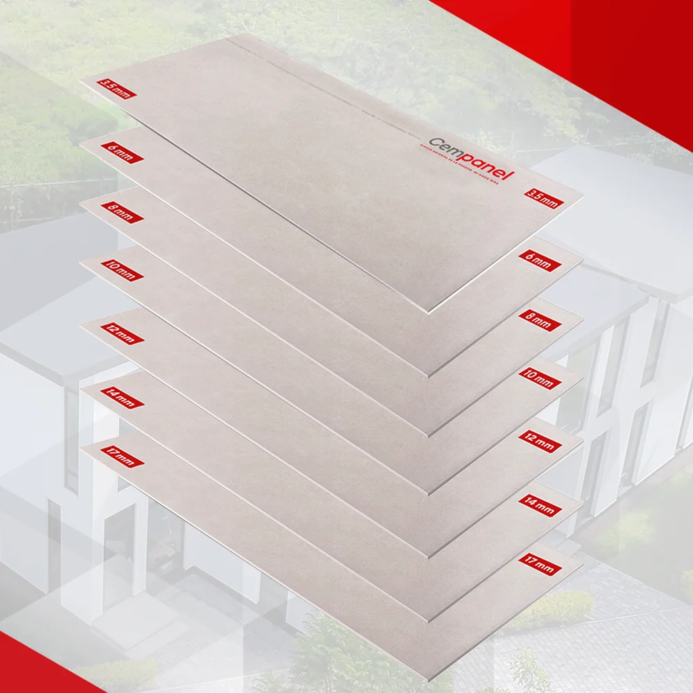 Placa Plana Cempanel Eternit 2440 x 1220 mm - 12 y 17 mm