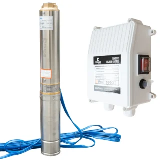 Bomba sumergible Tsunami 3/4 HP 110 V 4SDY4-34/6 con caja de control y cable