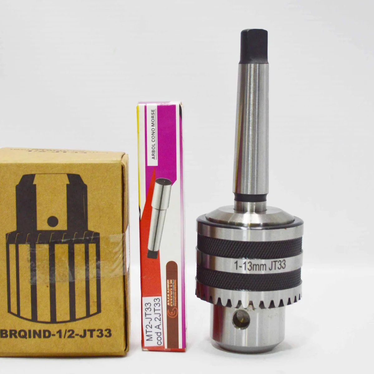 Choque BRQIND-1/2-JT33 y eje MT2-JT33 con sus cajas y códigos