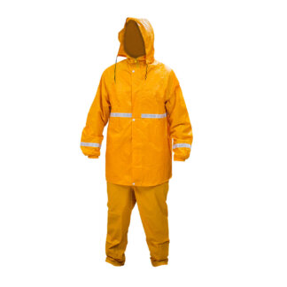 Impermeable terno 2 piezas amarillo talla L JEM Safety con cintas reflectivas