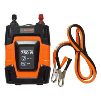 Inversor de Corriente Truper 750 W 10490 con Pinzas para Batería