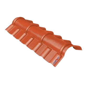 Cumbrero Teja PVC Naranja 1050 mm para Techos